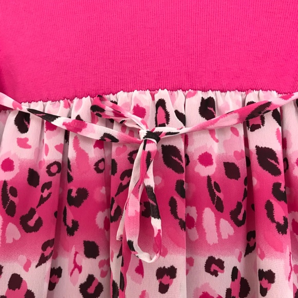 Vintage 725 Originals Girls M Size 10/12 Button Ruffle Hem Stripe Cheetah Print - Picture 4 of 11